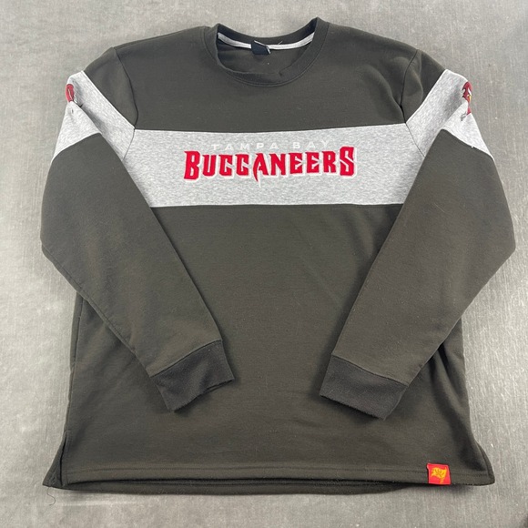 NFL Other - Tampa Bay Buccaneers NFL Men XL Black Colorblock Embroidered Fleece‎ Sweatshirt
